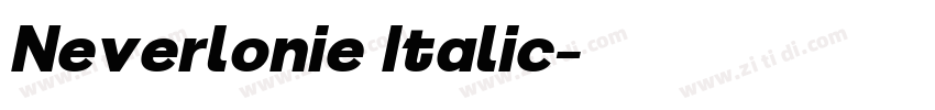 Neverlonie Italic字体转换 Neverlonie Italic字体转换